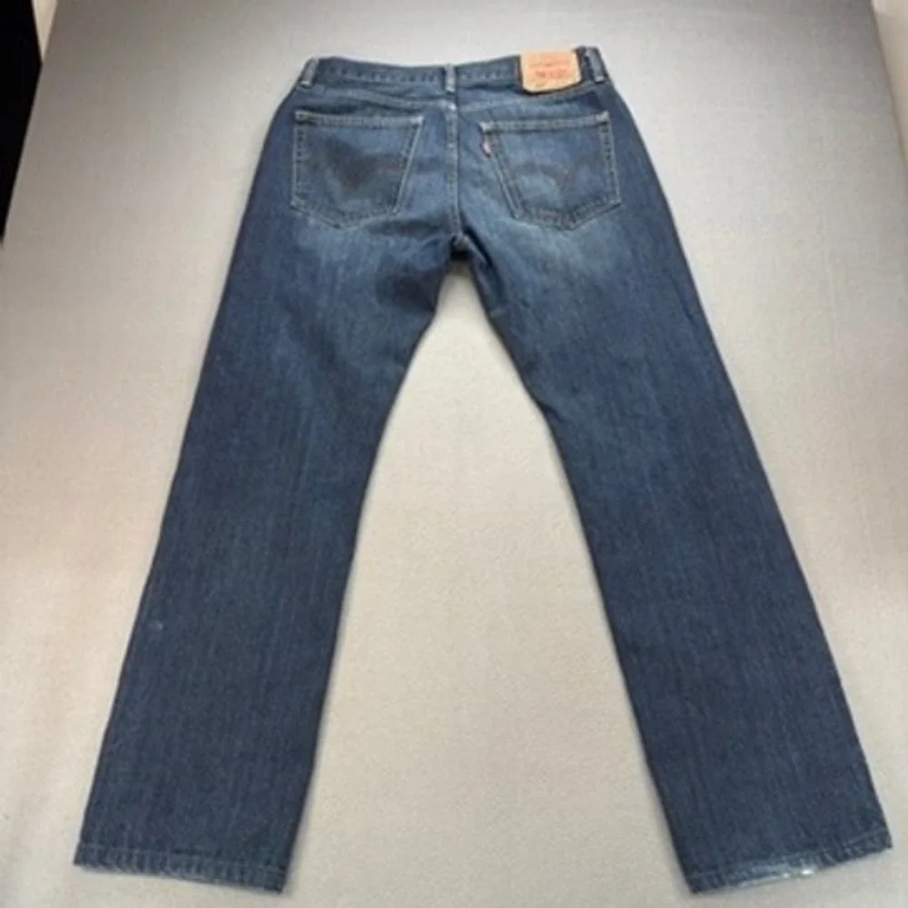 Levis 505 Straight Fit Jeans Men 33x36 (Fit 34x31) Blue Denim Workwear Classic